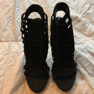 Black caged heel, Steve Madden